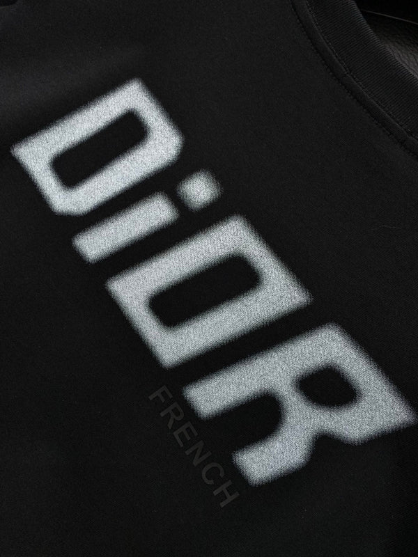 Dior Crew Neck Short-sleeved T-shirt Black in Cotton 200640