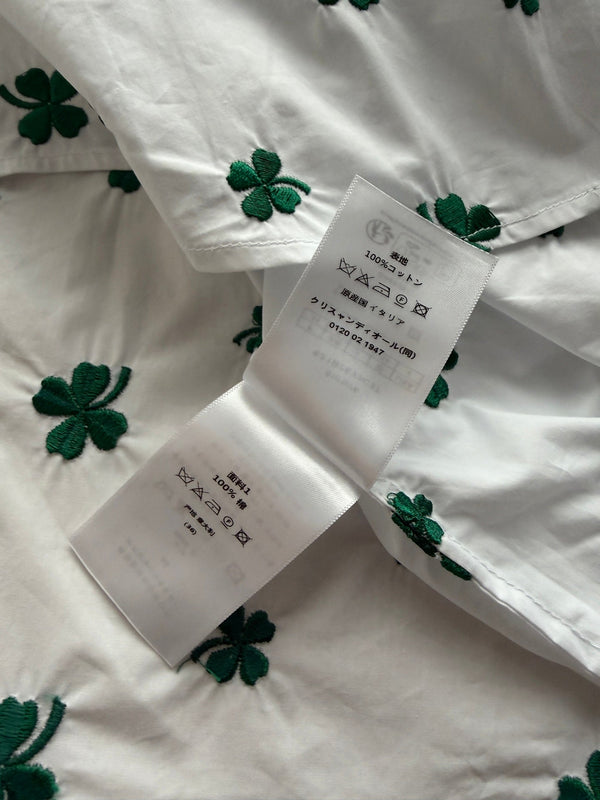 Dior 26SS a Four-leaf Clover Print Shirt White in Cotton 198140