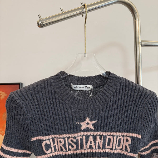 DIOR Five-pointed Star Knit Dress in Wool textile