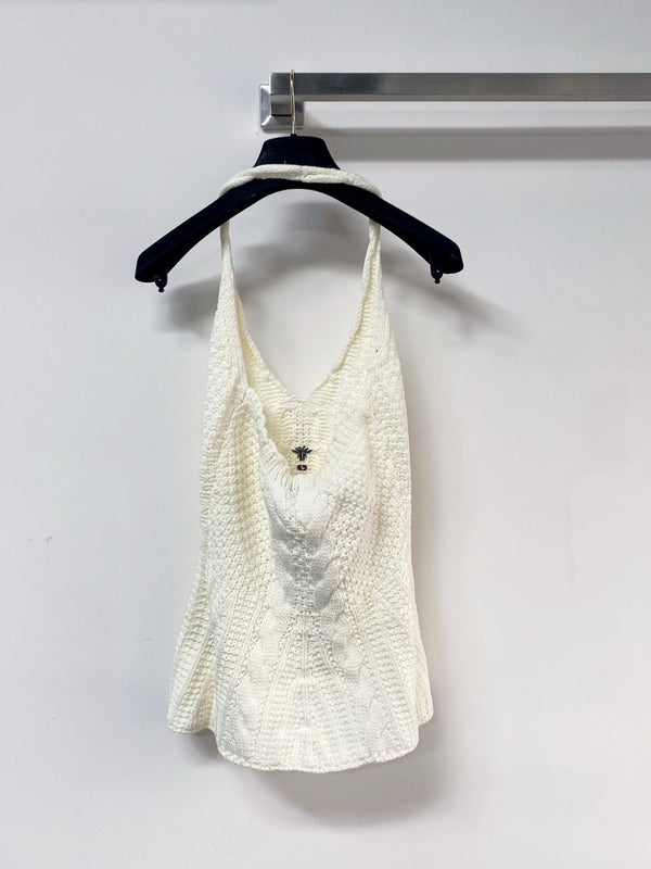 Dior Two-Tone Vest Cream in Wool 178838