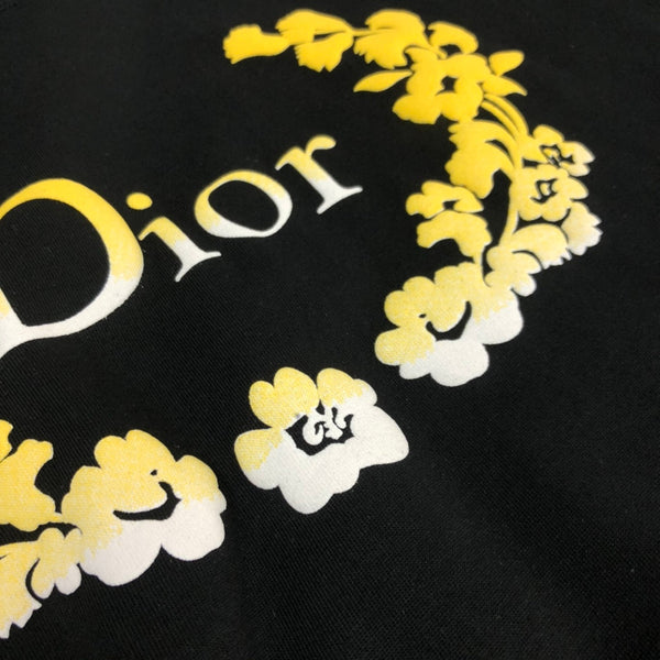 Dior Crew Neck Short Sleeve T-Shirt Black in Cotton 181970