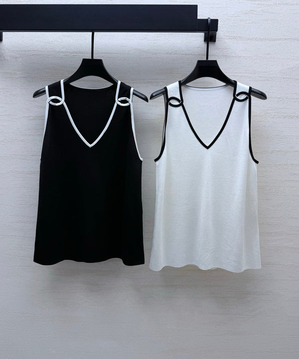 Chanel 26S Vest Black in Silk 204927