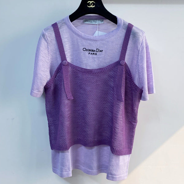 Dior Short-Sleeve T-Shirt  Purple in Acrylic 203995