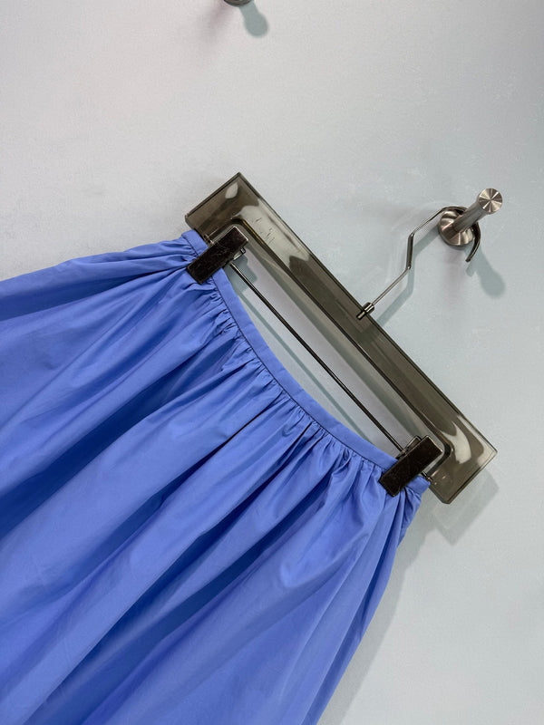 Miumiu Midi Skirt Blue in Cotton 207811