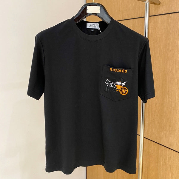 HM Short-Sleeve T-Shirt Black in Cotton 215475