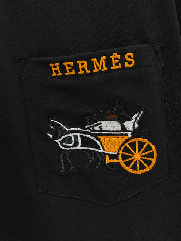 HM Short-Sleeve T-Shirt Black in Cotton 215475