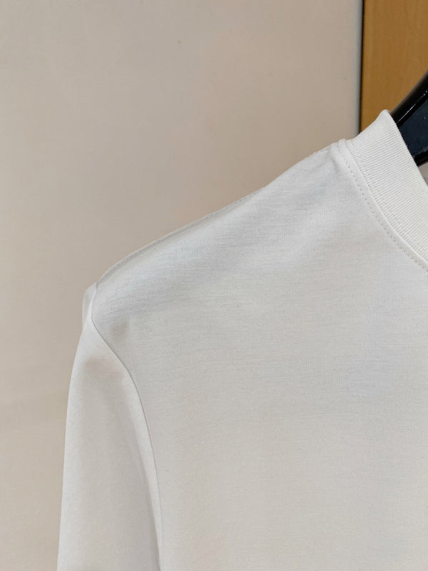 HM Short-Sleeve T-Shirt White in Cotton 215450