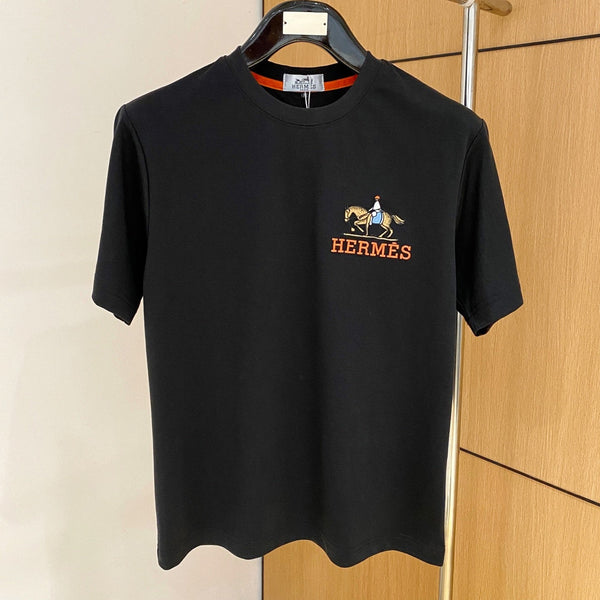 HM Short-Sleeve T-Shirt Black in Cotton 215449