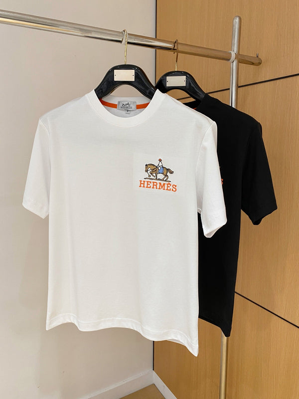 HM Short-Sleeve T-Shirt Black in Cotton 215449