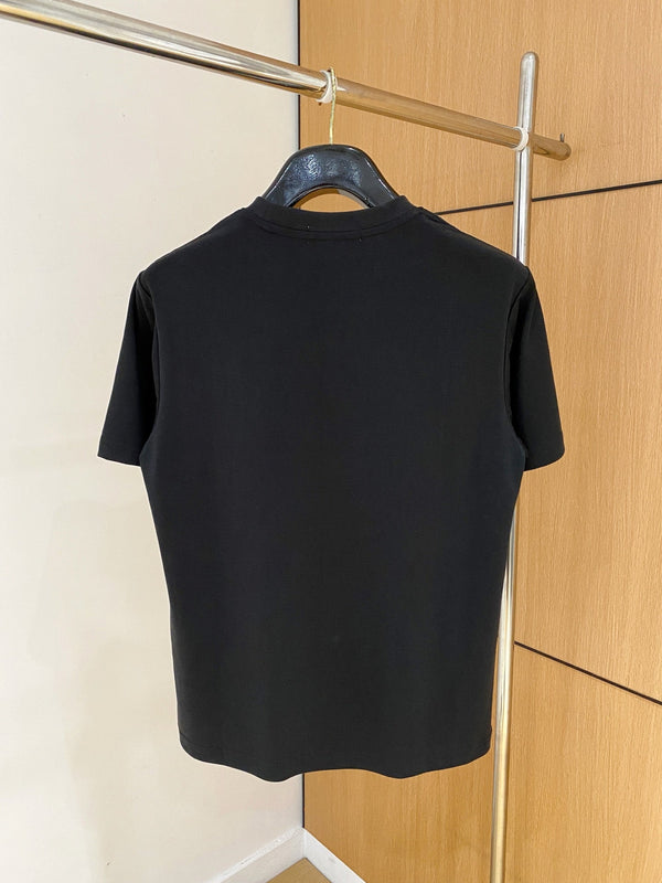 HM Short-Sleeve T-Shirt Black in Cotton 215449