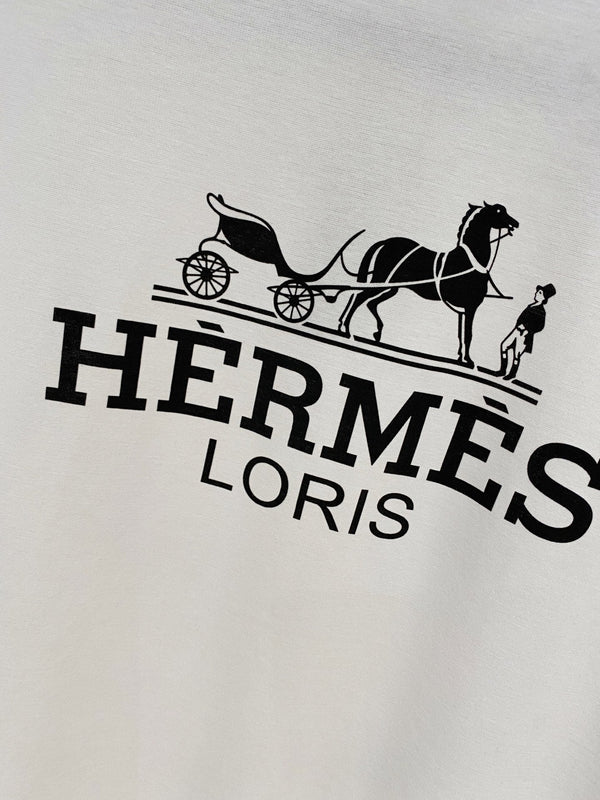 HM Short-Sleeve T-Shirt White in Cotton 215436
