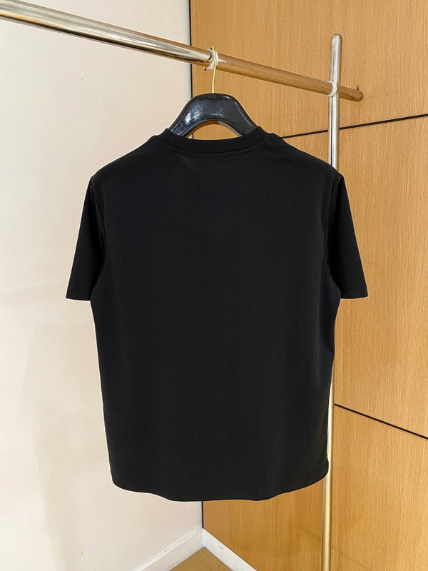 HM Short-Sleeve T-Shirt Black in Cotton 215435