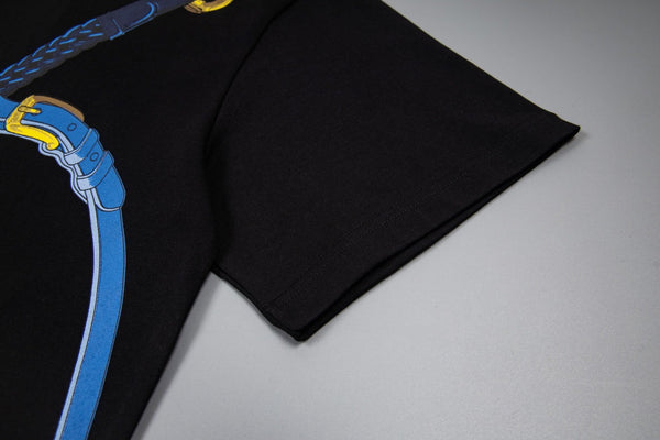 HM  Short-Sleeve T-Shirt with Equestrian Theme Print Black in Cotton 215416