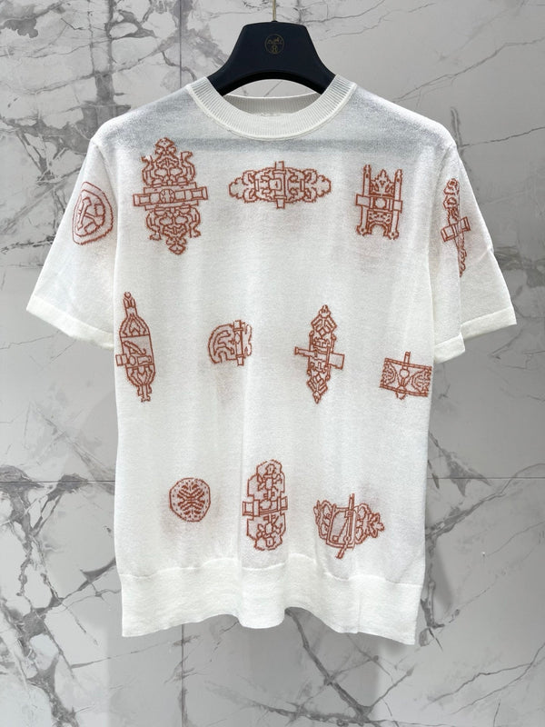 HM Short-sleeve White in Wool 166867
