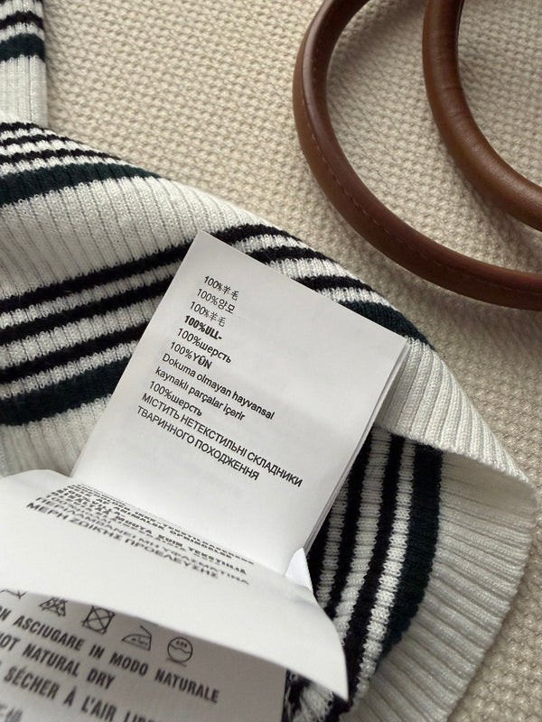 Miu Miu 26SS Striped Knit Vest White in Wool 223080