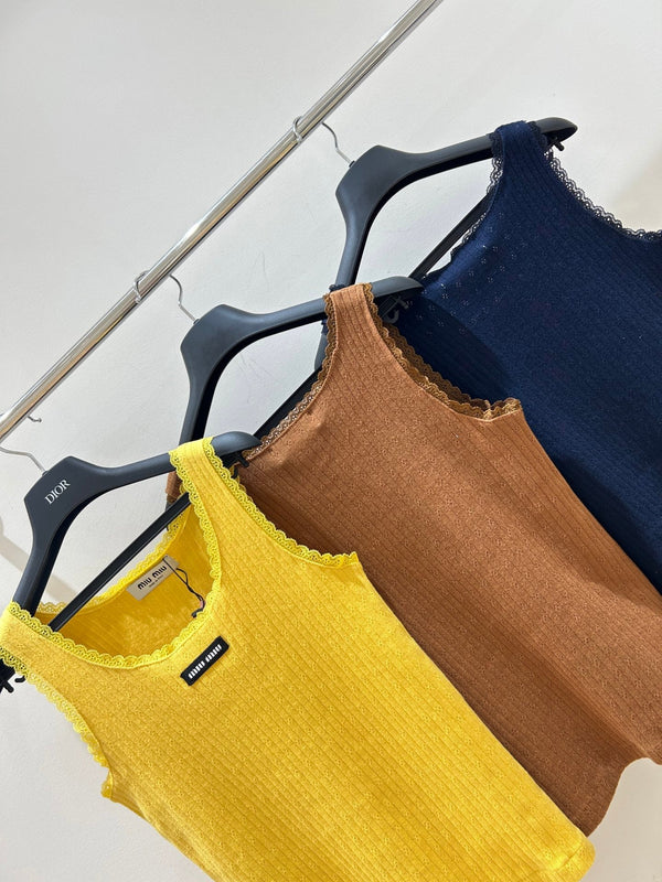 Miu Miu Short-sleeved Top in Cotton 221237
