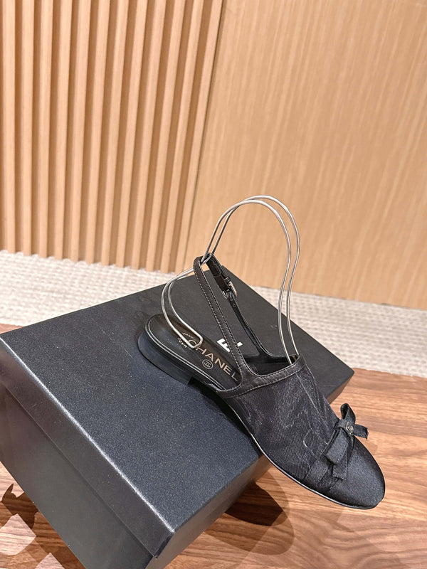 CC 26SS Slingback with Bow Black in Mesh 692553