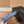 CC 26SS Quilted Mary Jane Blue Black in Calfskin 692540