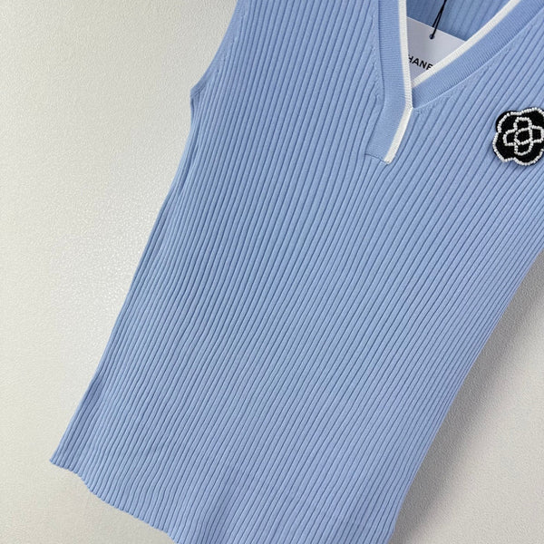 Chanel Vest Blue in Polyester 365299