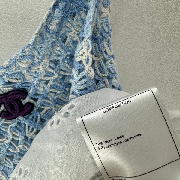 Chanel Lace Camisole Blue in Wool 361032