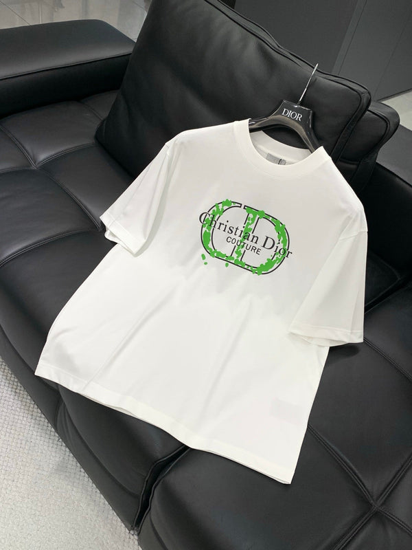 Dior Crew Neck Short-sleeved T-shirt White in Cotton 232885