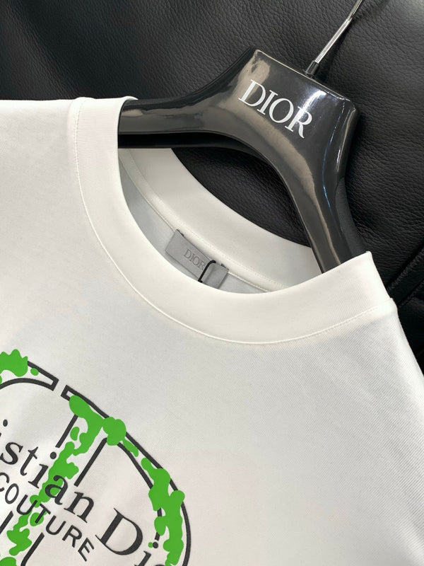 Dior Crew Neck Short-sleeved T-shirt White in Cotton 232885