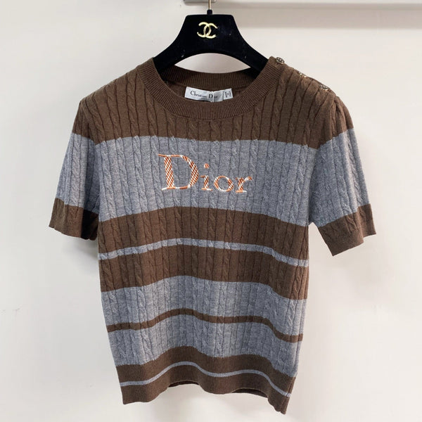 Dior Short-Sleeve T-Shirt Brown in Wool 231800