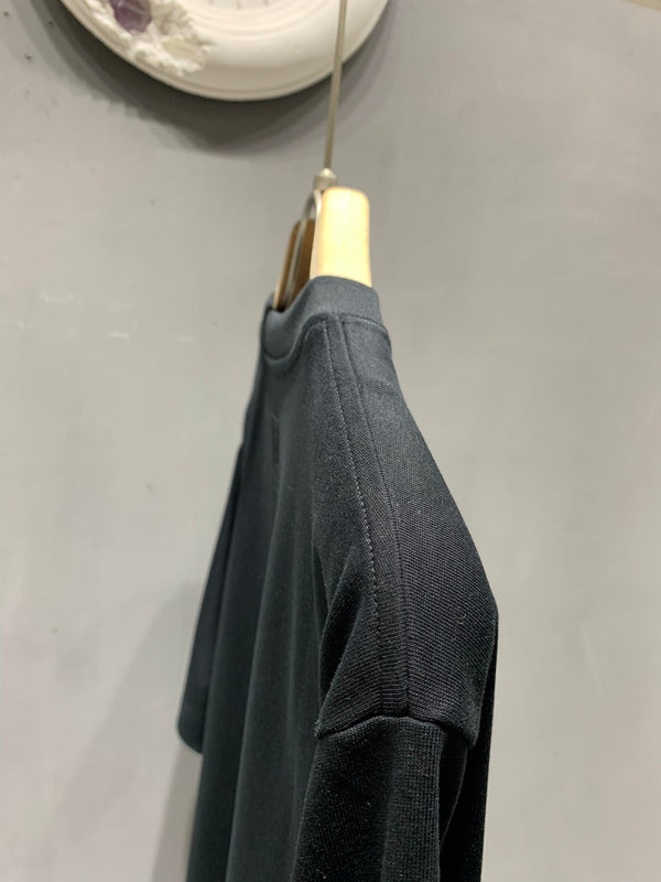 LV Embroidered Applique T-Shirt Black in Cotton 229463