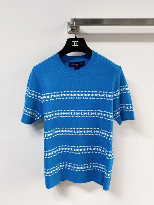 LV Short-Sleeve T-Shirt Blue in Wool 215553