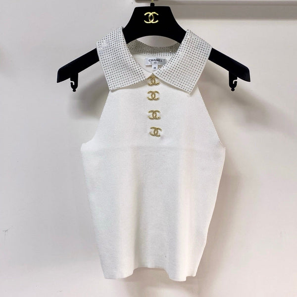 Chanel Vest White in Wool 248348