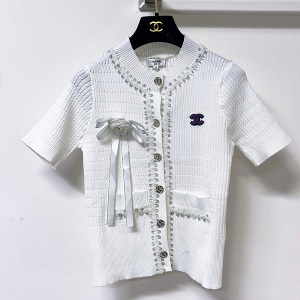 Chanel Short-Sleeve T-Shirt White in Cotton 248257