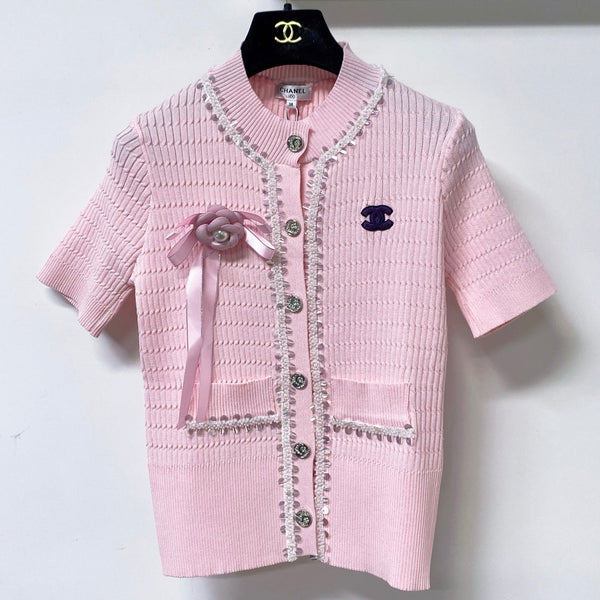 Chanel Short-Sleeve T-Shirt Pink in Cotton 248256