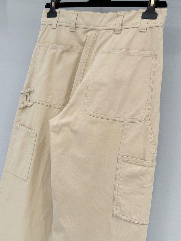 Chanel 26 Cargo Pants Khaki in Cotton 253578