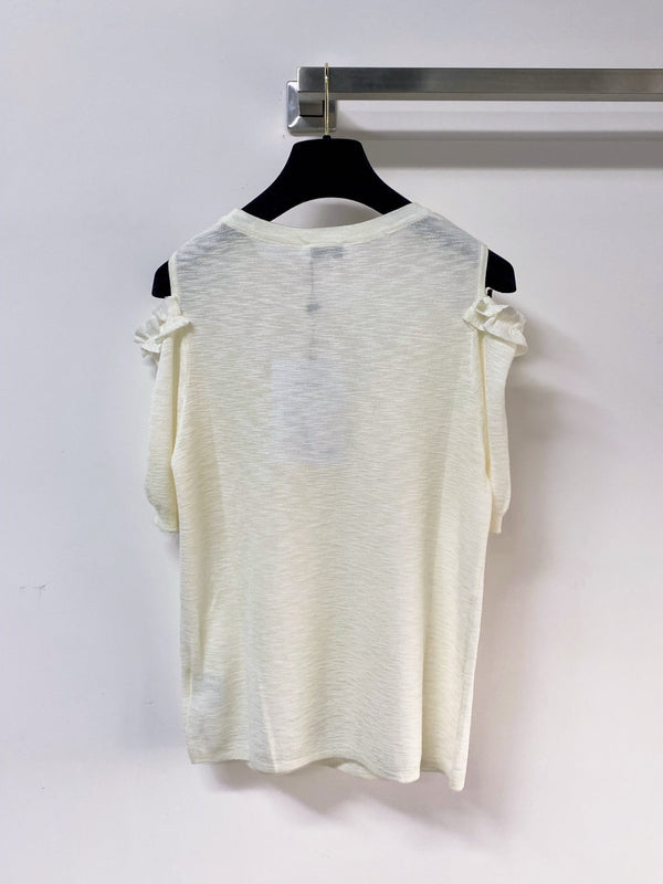 Chanel 26 Short-Sleeve T-Shirt Cream in Acrylic 252223