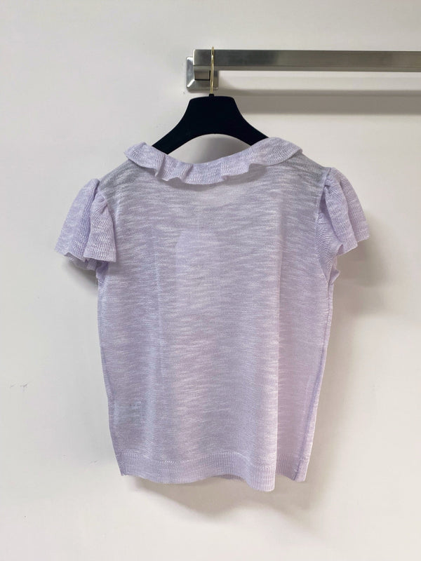 Chanel Short-Sleeve T-Shirt Purple in Wool 252205