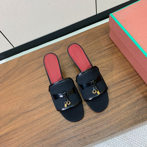 LP Color-blocked Sandals 50 Black in Canvas 703249