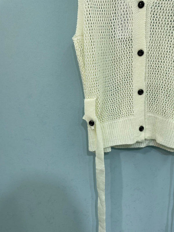 Chanel Vest White in Nitrile Cotton 262287