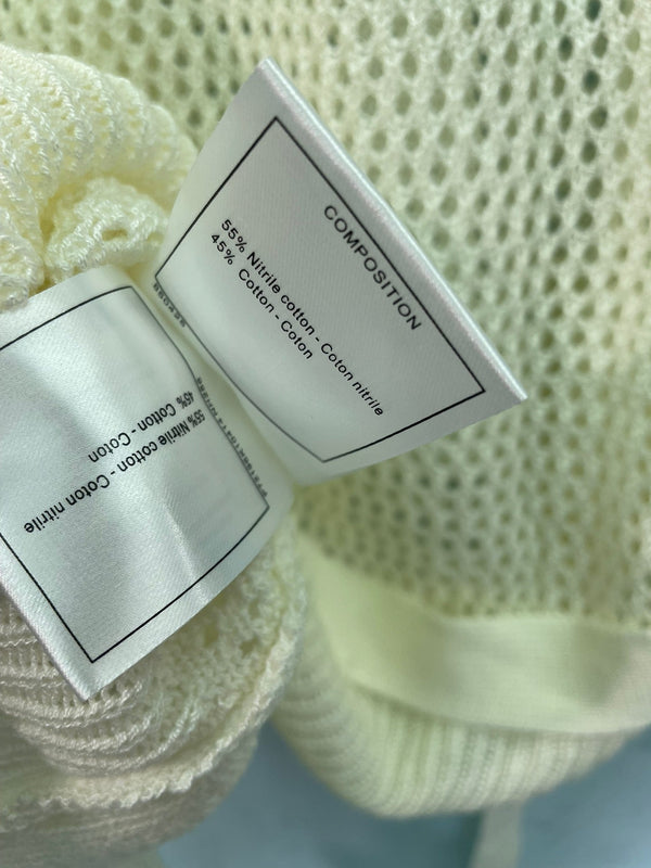 Chanel Vest White in Nitrile Cotton 262287