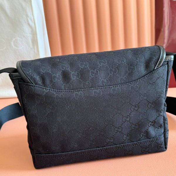 Gucci Canvas Small 25 Crossbody Bag Black in Canvas 284895