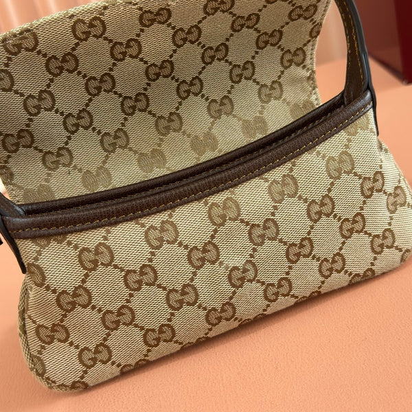 Gucci 26 Jackie Small 21.5cm Brown in Canvas 284987