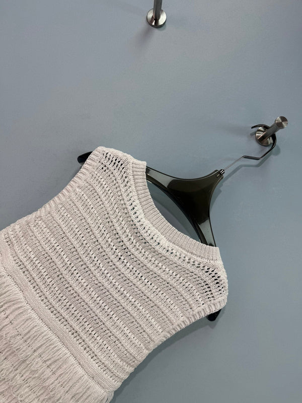 Chanel Vest White in Nitrile Cotton 282527