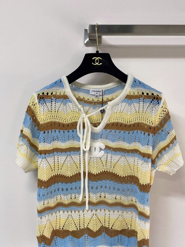 Chanel Short-Sleeve T-Shirt Multiple Color in Nitrile Cotton 283202