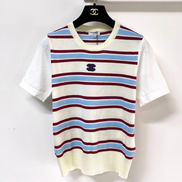 Chanel Short-Sleeve T-Shirt Beige in Acrylic 287141
