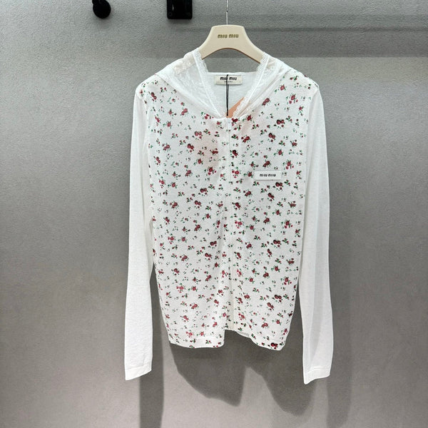 Miu Miu Cardigan White in Tencel 305872