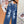 Chanel 26 Double C Logo Straight Leg Pants Blue in Cotton 298254