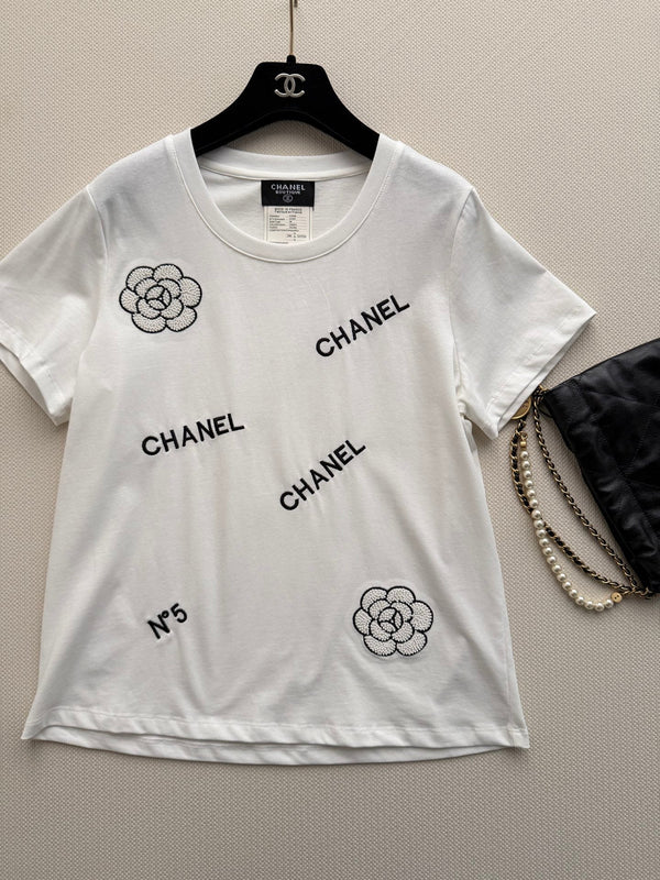 Chanel  T-shirt White in Cotton 306183