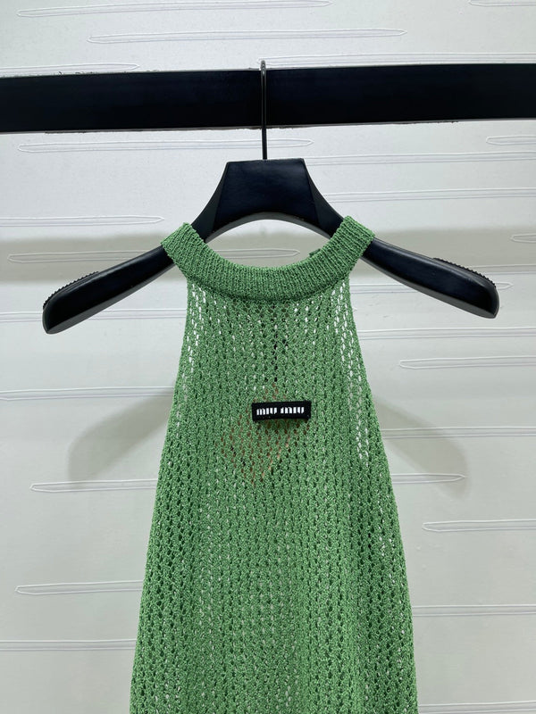 Miu Miu Mint green Halter-neck in Polyamide 373093