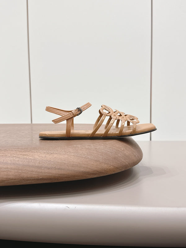 Loewe 26 Sandal Light Camel in Sheepskin 738806