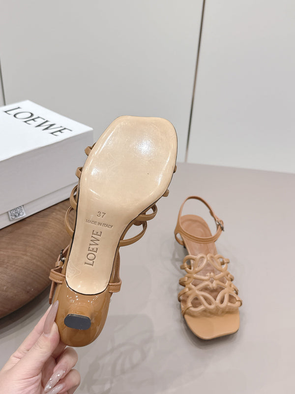 Loewe 26 Sandal 50 Light Camel in Sheepskin 738801