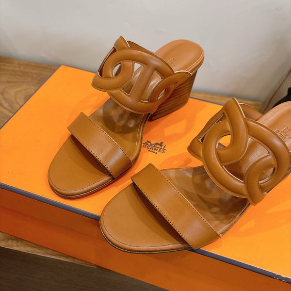 HM  Sandal 60 Brown in Calfskin 743969